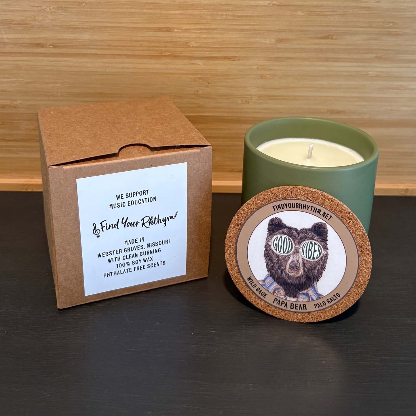 Papa Bear Candle