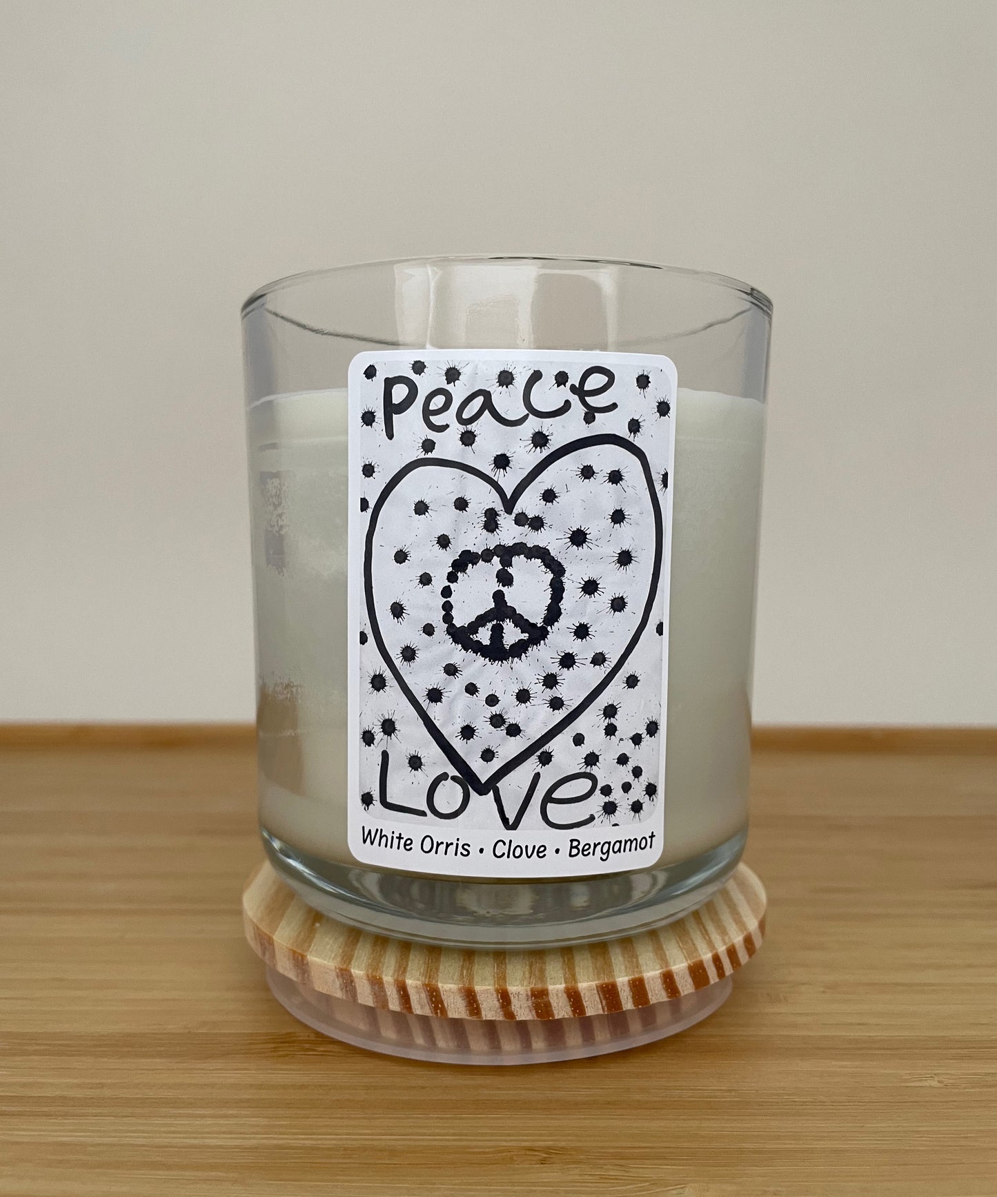 Peace Love Candle