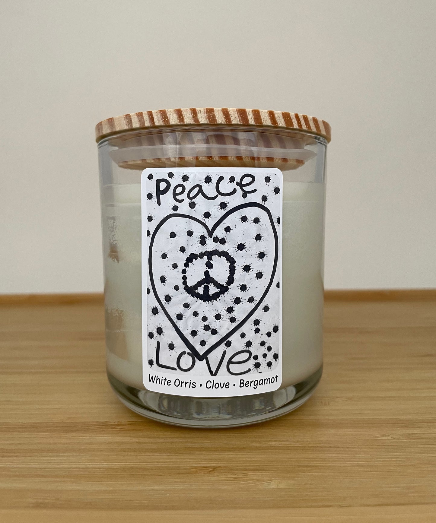 Peace Love Candle