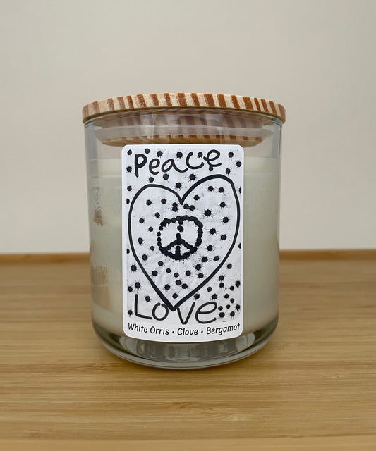 Peace Love Candle