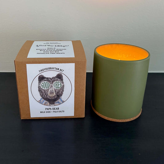 Papa Bear Candle